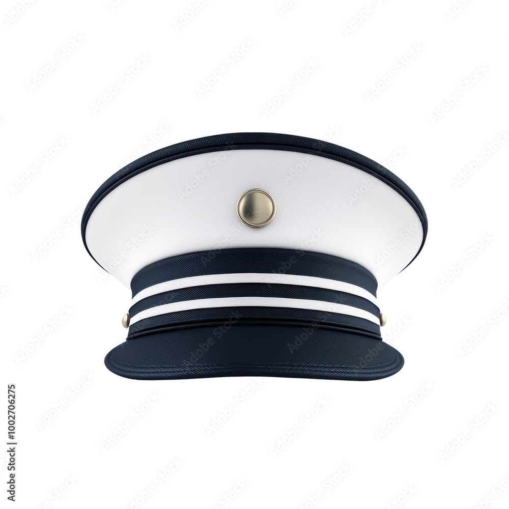 Fototapeta premium Classic navy and white captain's hat design