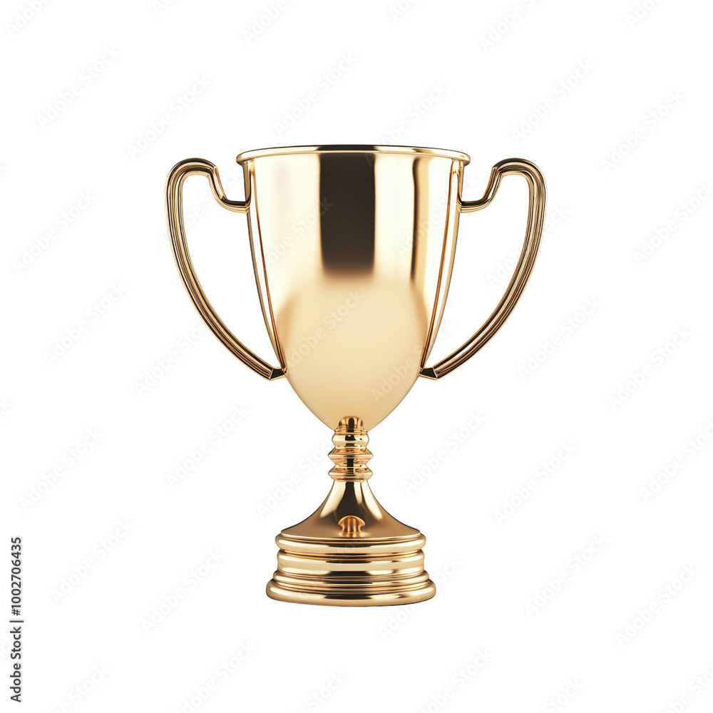 Elegant golden trophy with polished finish Elegant golden trophy with polished finish