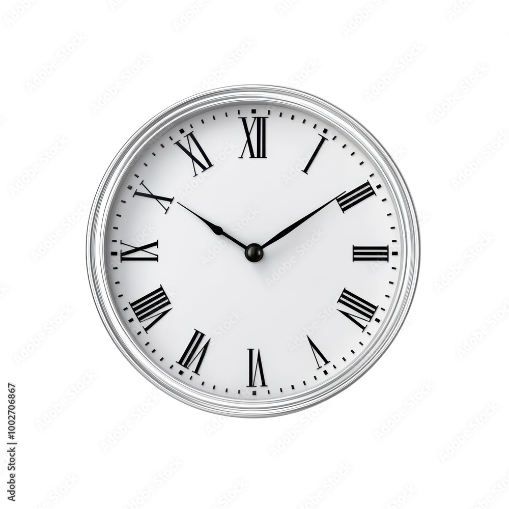 Classic round wall clock with Roman numerals Classic round wall clock with Roman numerals