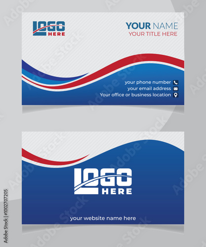 Business card design template and corporate brand identity