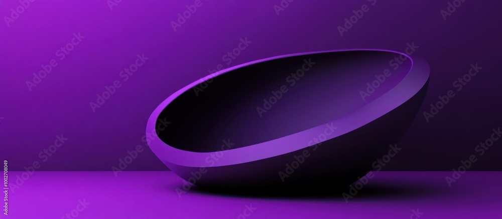 Obraz premium Purple Abstract Bowl on a Purple Background