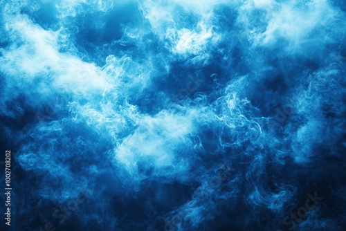 Wallpaper Mural Deep Blue Abstract: A captivating abstract background of swirling blue and white hues, reminiscent of smoke or underwater currents. The abstract composition evokes a sense of mystery and depth. Torontodigital.ca