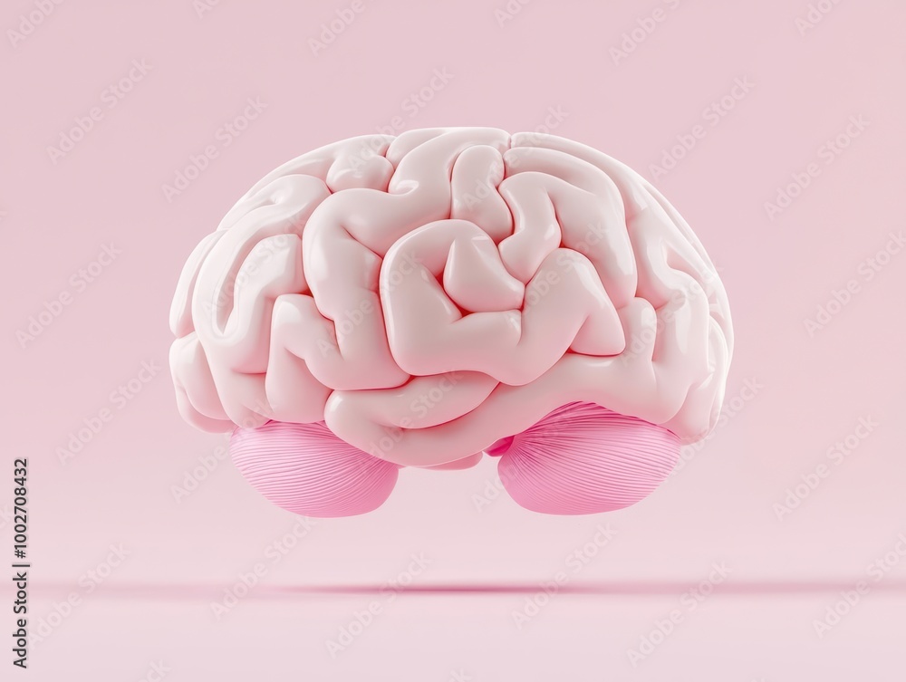A stylized, pink brain model floating against a soft pink background, representing creativity and cognitive functions. A stylized, pink brain model floating against a soft pink background, representing creativity and cognitive functions.