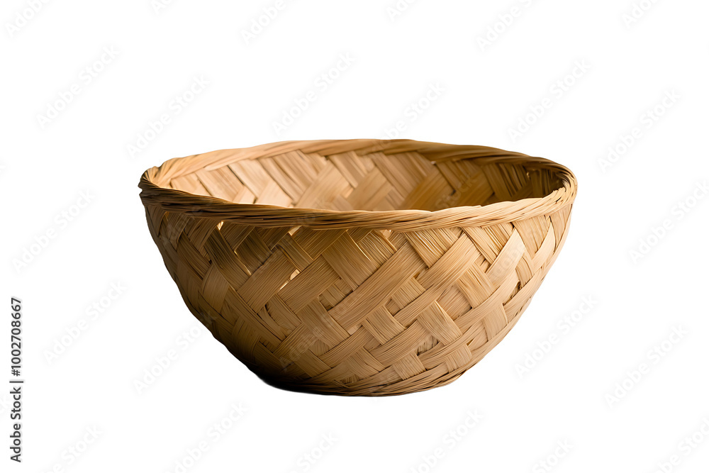 woven straw basket isolated on transparent background woven straw basket isolated on transparent background