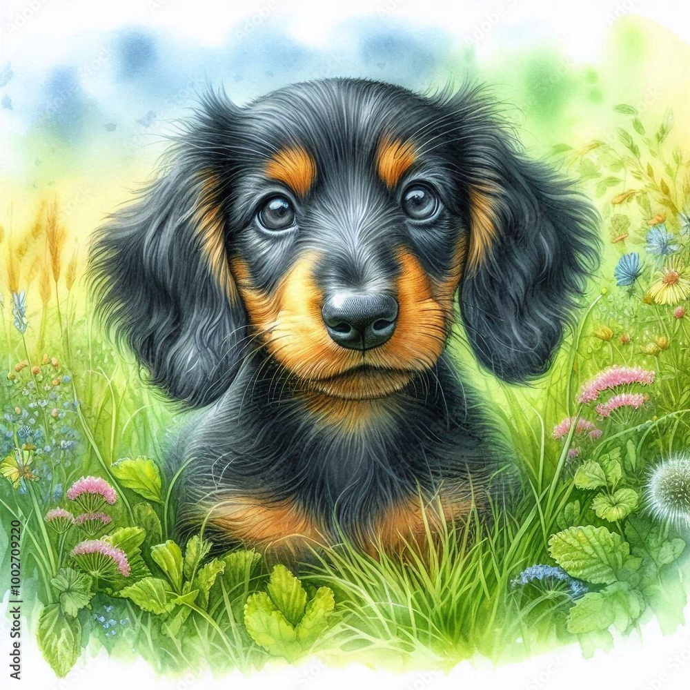 Dackel - Aquarell