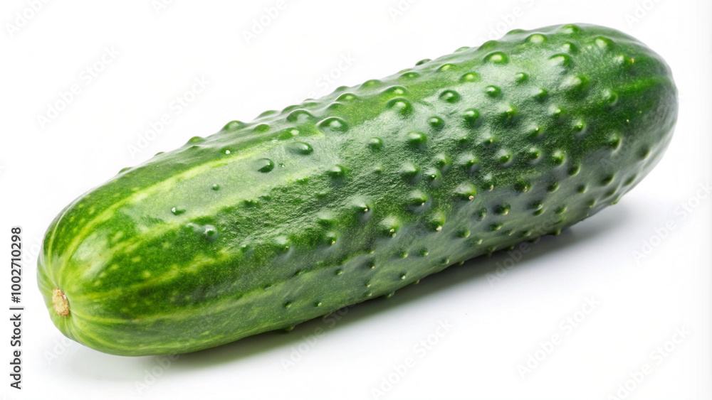 Fresh Green Cucumber on White Background Fresh Green Cucumber on White Background