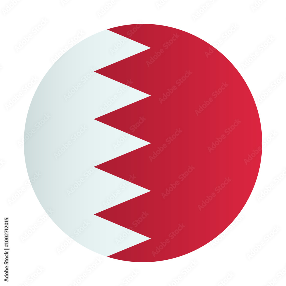 Flag of The Kingdom of Bahrain. Coutry identity circle badge Flag of The Kingdom of Bahrain. Coutry identity circle badge