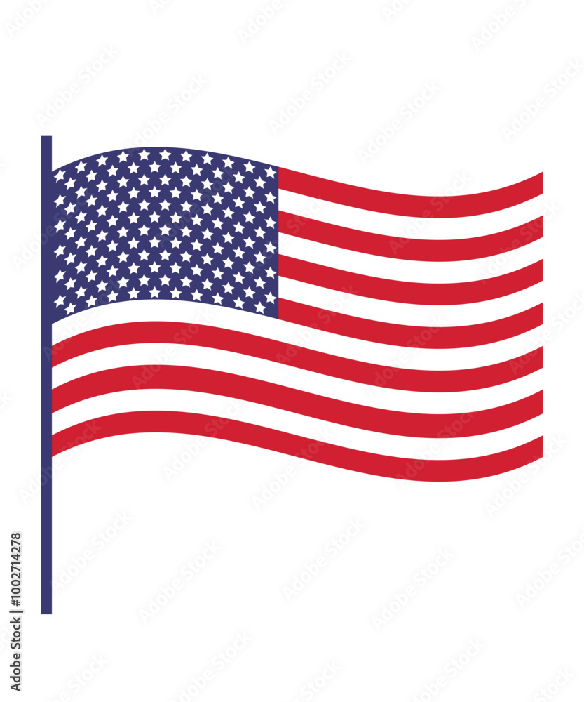 American USA Flag clip art design on plain white transparent isolated background for card, shirt, hoodie, sweatshirt, apparel, card, tag, mug, icon, poster or badge American USA Flag clip art design on plain white transparent isolated background for card, shirt, hoodie, sweatshirt, apparel, card, tag, mug, icon, poster or badge