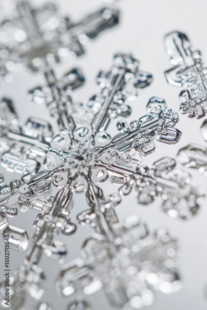Intricate Snowflake Close-Up Intricate Snowflake Close-Up