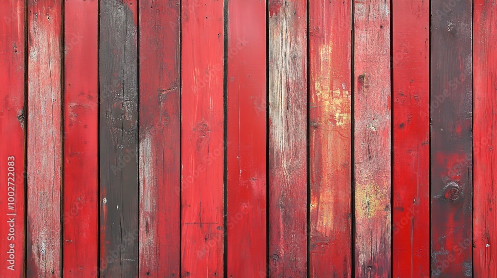 Vibrant Red Wooden Planks Background Vibrant Red Wooden Planks Background