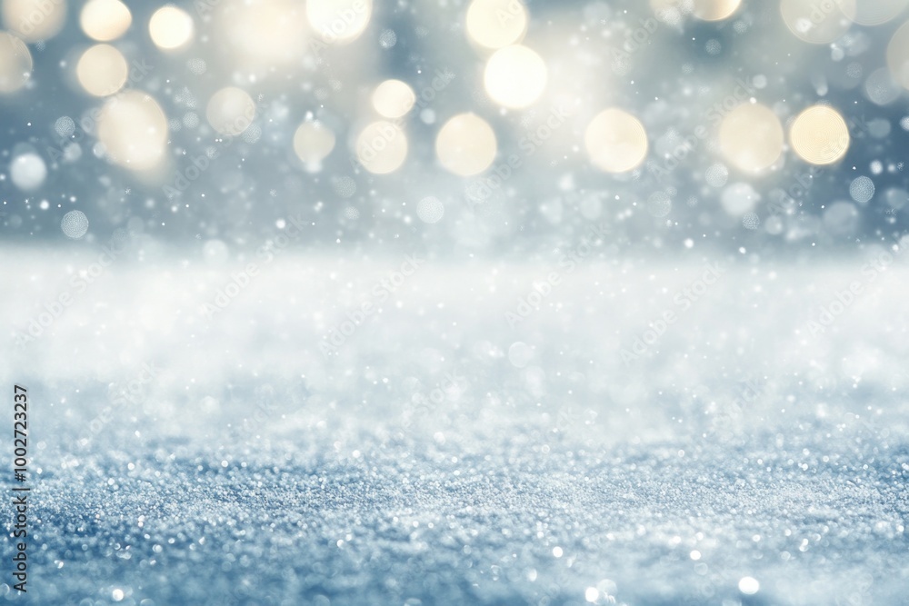 Silver winter bokeh lights background Silver winter bokeh lights background