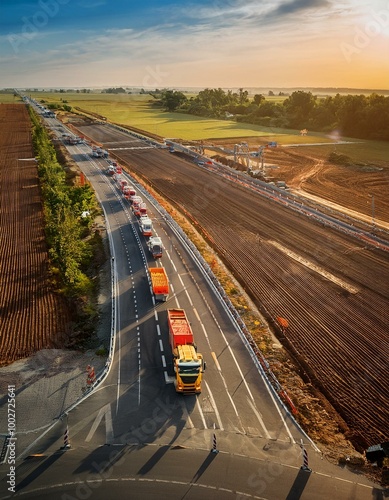 road works and secondary road closed to traffic 