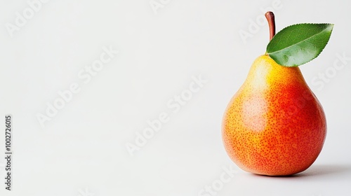 Fresh pear fruit isolated over white background