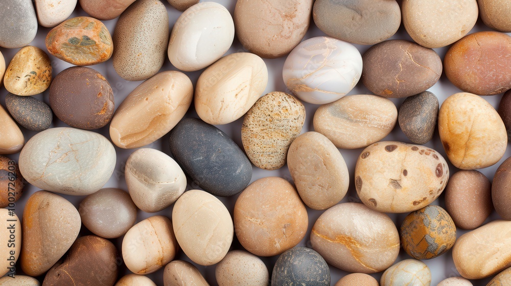 Elegant smooth pebbles in soft hues, creating a tranquil and refined atmosphere, complemented by a subtle 3D background that enhances their natural beauty. Elegant smooth pebbles in soft hues, creating a tranquil and refined atmosphere, complemented by a subtle 3D background that enhances their natural beauty.