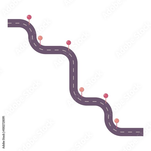 Road Map Location. Trendy Halftone Collage with holding pin location. Contemporary art with position element. Delivery route. Travel way and find trip. GPS point navigation. Transport logistic. Vector
