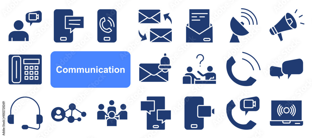 comunication vector thin line icons set for web design comunication vector thin line icons set for web design