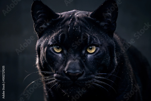  Close-up image of a panther's face
