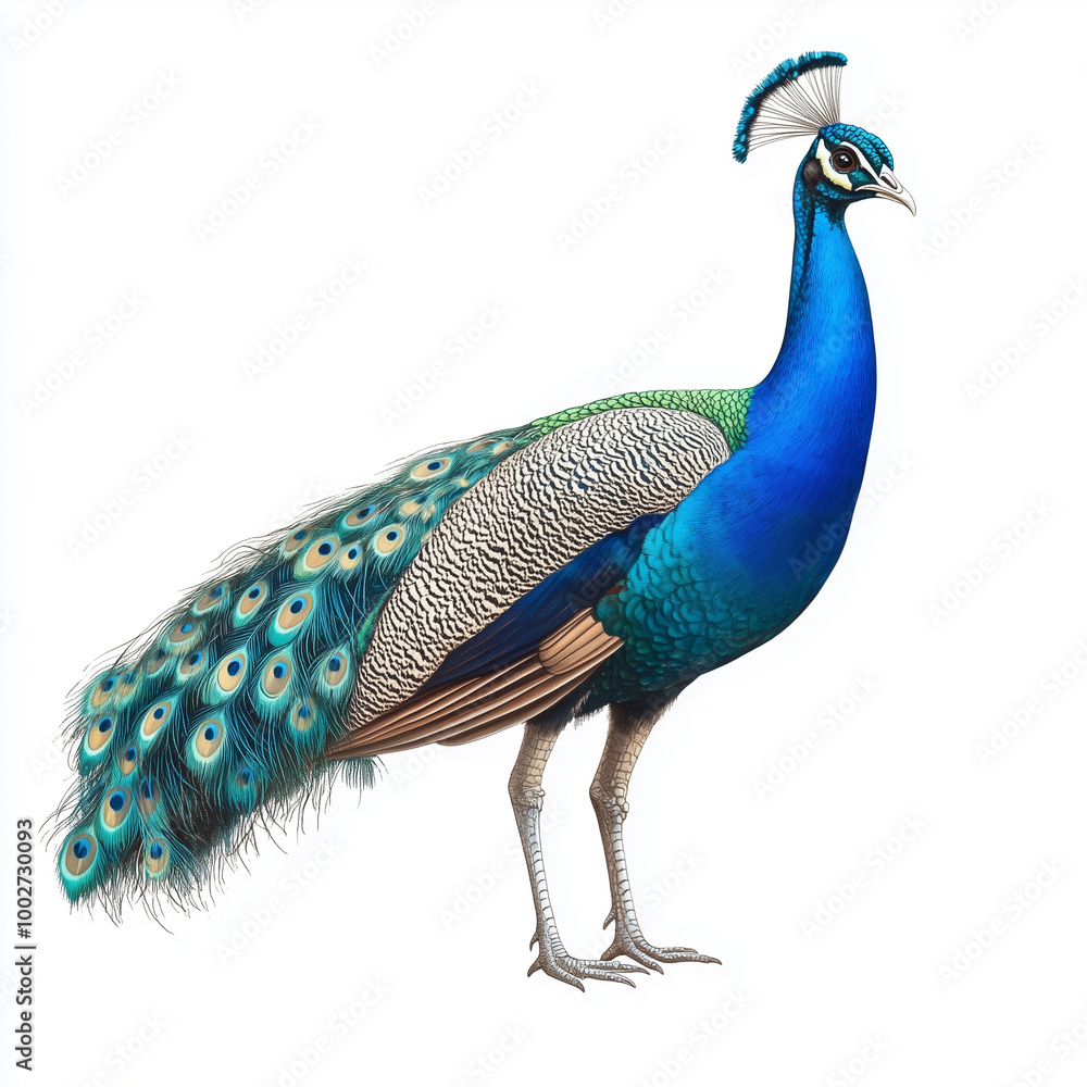 Obraz premium peacock isolated on white background