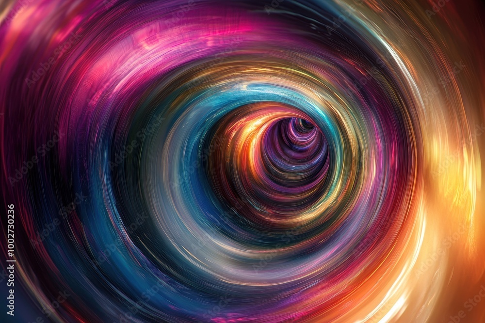 Abstract Swirling Tunnel of Vibrant Colors Abstract Swirling Tunnel of Vibrant Colors