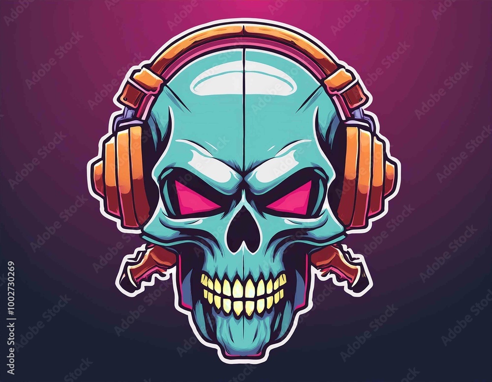 skull game logo vector Illustration skull game logo vector Illustration