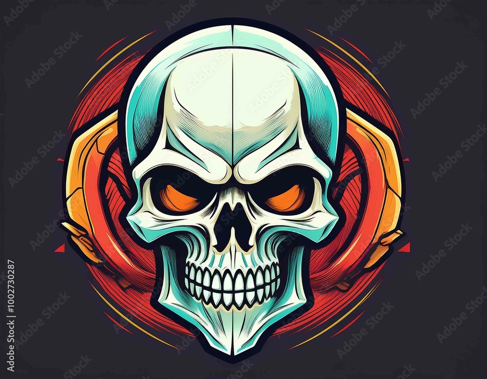 skull game logo vector Illustration skull game logo vector Illustration