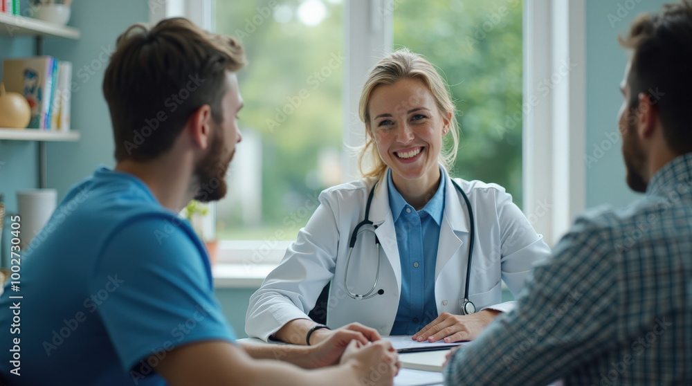 Fototapeta premium Professional Doctor Consultation and Medical Care Image – Healthcare Provider Offering Advice and Patient Consultation