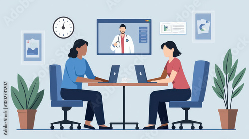 Telehealth Doctor Consultations and Virtual Medical Care: Remote Healthcare and Digital Medicine Services for Patients via Telemedicine Platforms