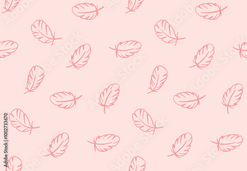 Feather seamless pattern vector print 