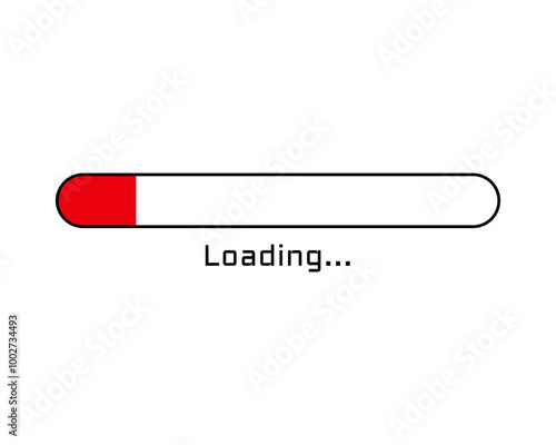 Collection Loading bar status icon. Vector illustration. Set of vector loaded icons. Download progress. Donload or Upload.