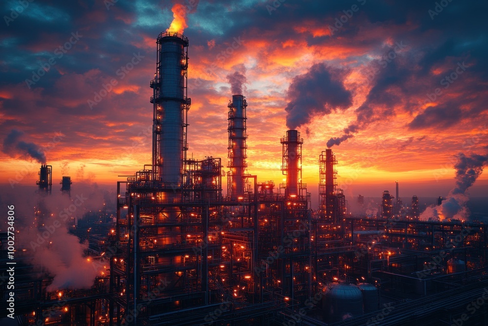 Naklejka premium Industrial Sunset