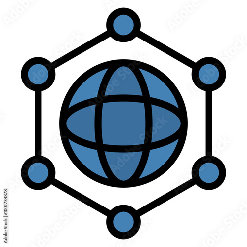 Networking Icon Element For Design