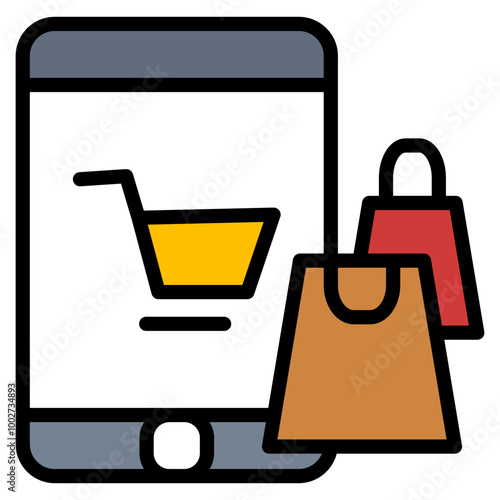 E-Commerce Icon Element For Design