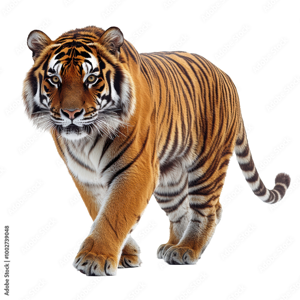 Obraz premium Majestic Full-Grown Tiger Walking with Grace