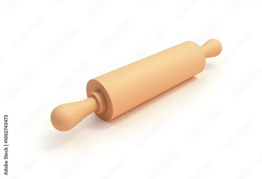 Rolling pin isolated on white background Rolling pin isolated on white background