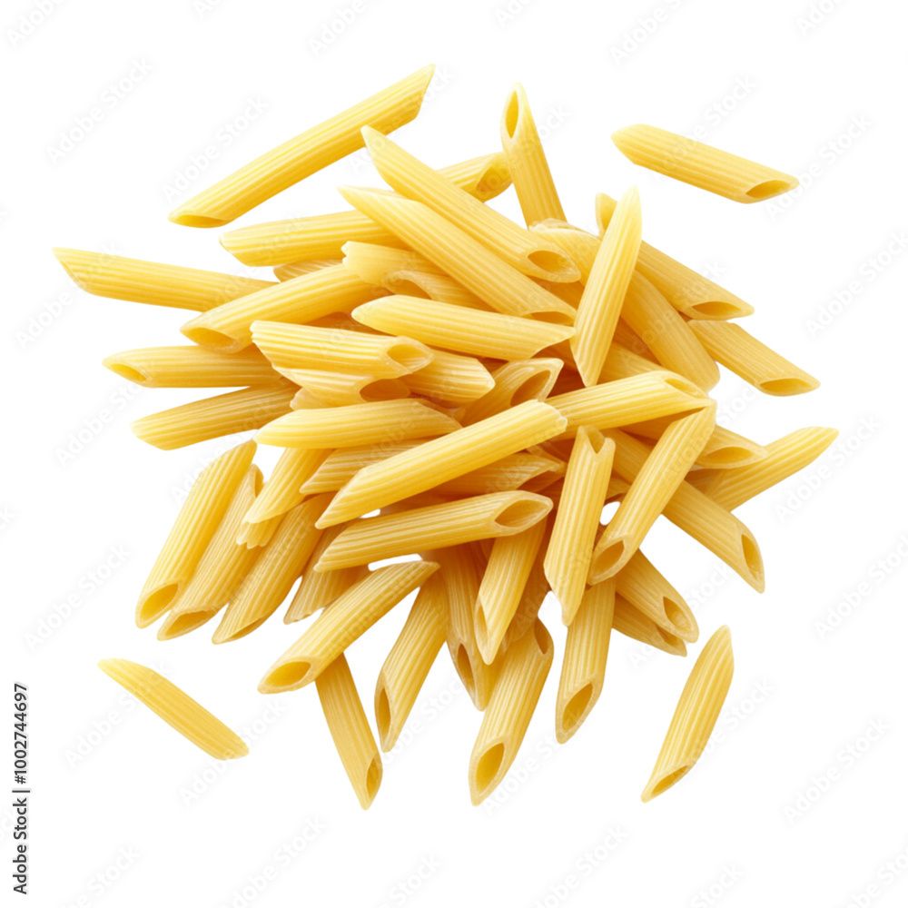 Penne pasta realistic stock photo on white background Food Isolated Concept Penne pasta realistic stock photo on white background Food Isolated Concept