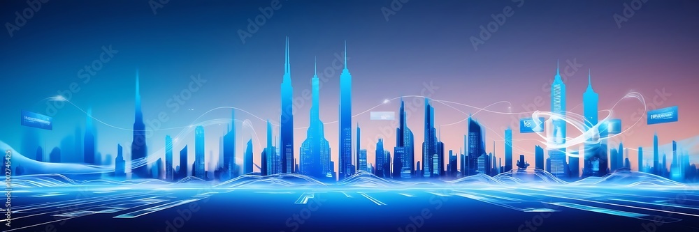 Obraz premium hi-tech communication concept, white background. digital science and technology
