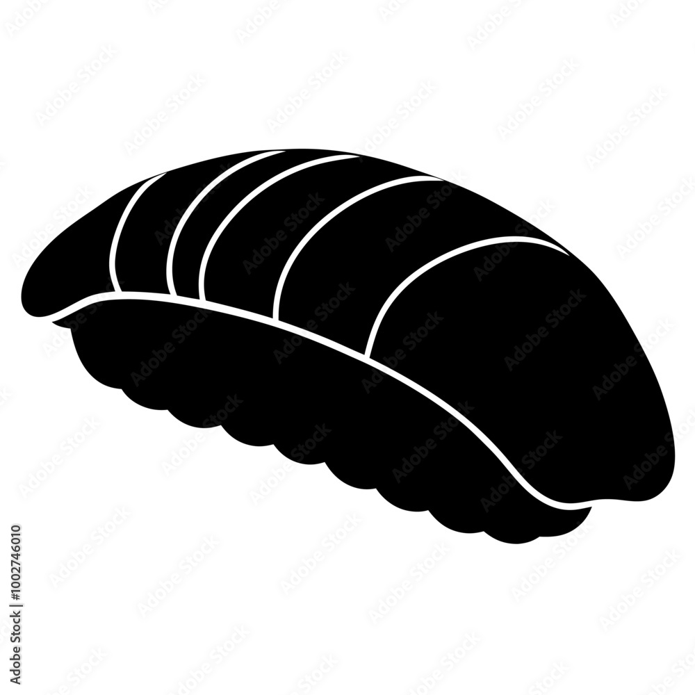 Black Vector Sushi Icon Isolated on White Background - Free Vector Black Vector Sushi Icon Isolated on White Background - Free Vector