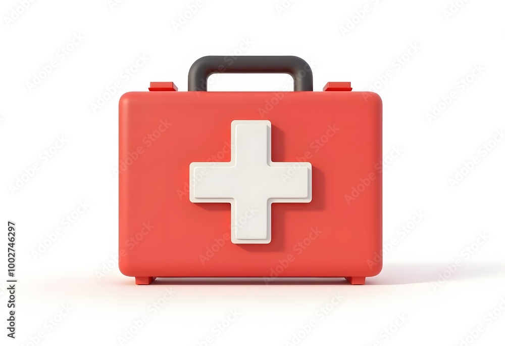 First aid kit. 3d illustration on white background
First aid kit. 3d illustration on white background