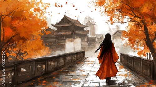 Cartoon anime girl wallpaper illustration