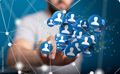 Telecommunication concept w...