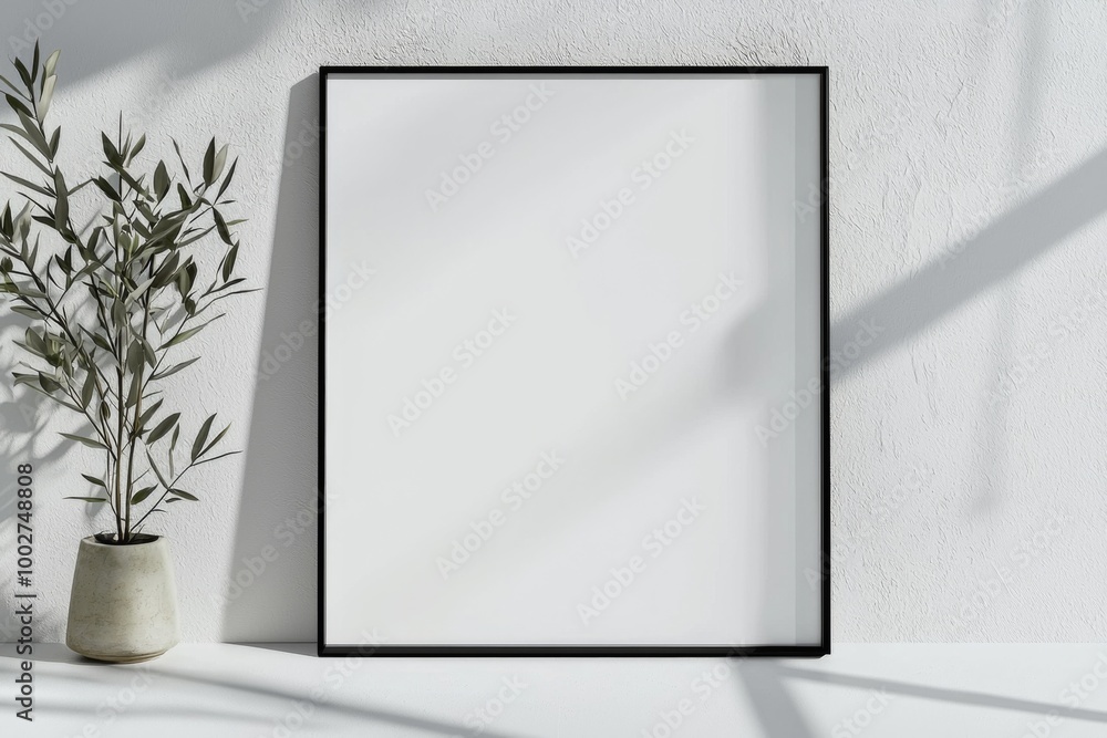 A3 Poster Mockup on White Background created with Generative AI A3 Poster Mockup on White Background created with Generative AI
