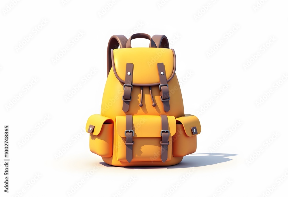 Cartoon hiking bag or camping bag, 3d rendering. 3d illustration.
Cartoon hiking bag or camping bag, 3d rendering. 3d illustration.