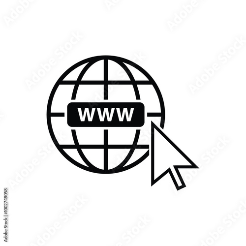 www icon, website icon, internet vector sign