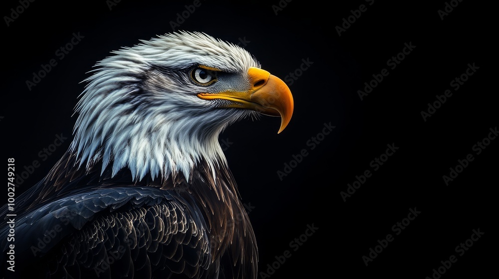 Obraz premium Stock photograph of an eagle in portrait mode HD 8K
