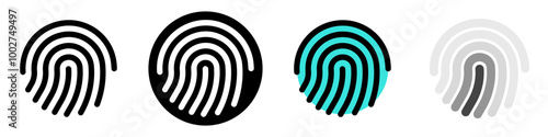 Editable vector fingerprint scan icon. Part of a big icon set family. Perfect for web and app interfaces, presentations, infographics, etc
