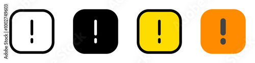 Editable vector exclamation mark warning icon. Part of a big icon set family. Perfect for web and app interfaces, presentations, infographics, etc