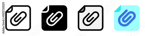 Editable vector attachment file icon. Part of a big icon set family. Perfect for web and app interfaces, presentations, infographics, etc