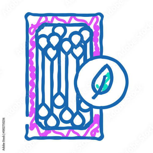 ear sticks zero waste doodle icon sketch vector. ear sticks zero waste sign. isolated symbol illustration
