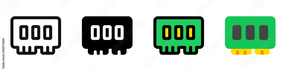 Editable vector memory ram icon. Part of a big icon set family. Perfect for web and app interfaces, presentations, infographics, etc Editable vector memory ram icon. Part of a big icon set family. Perfect for web and app interfaces, presentations, infographics, etc