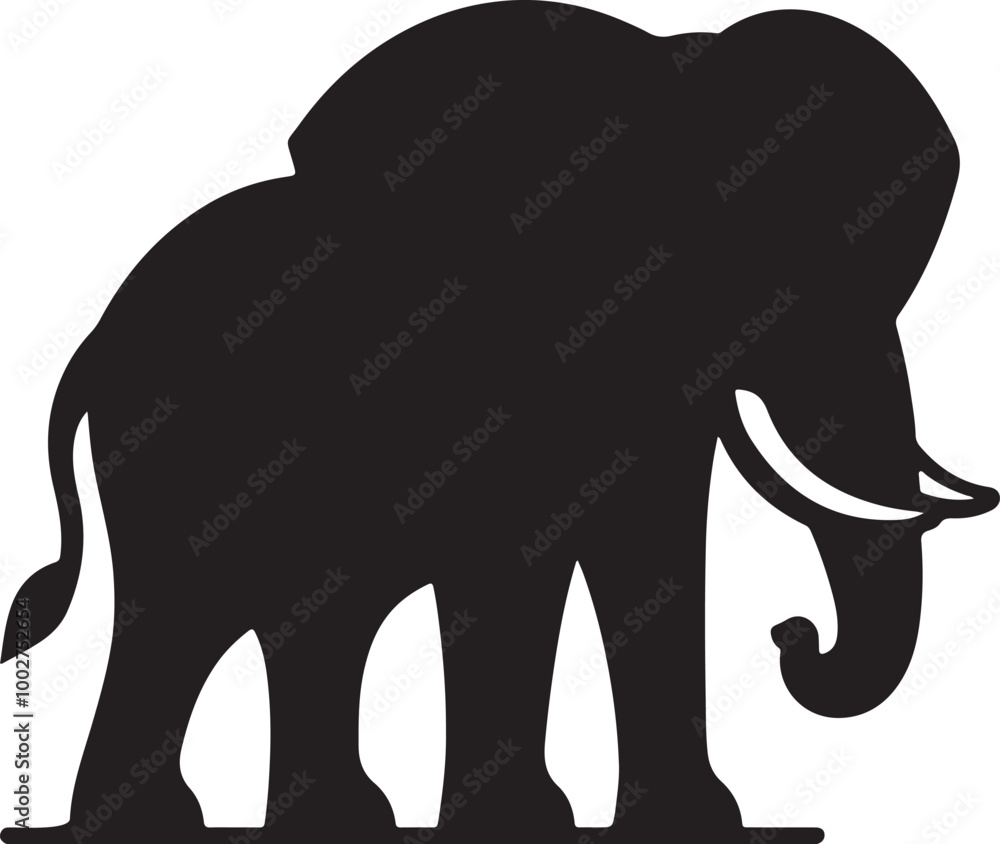 Obraz premium Elephant icon silhouette design vector art illustration